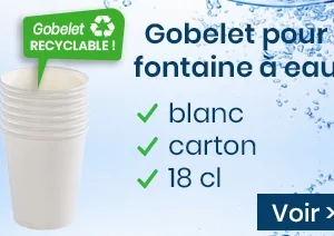 Gobelet carton blanc 18cl chaud et froid